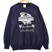 古着 ギルダン GILDAN MLB NEW YORK YANKEES ニューヨークヤンキース プリントスウェットシャツ トレーナー メンズM /eaa300626 【SS2309】_画像1