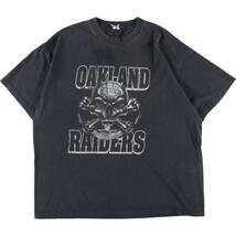 古着 90年代 NFL LOS ANGELES RAIDERS ロサンゼルスレイダーズ スポーツプリントTシャツ メンズXL ヴィンテージ /eaa316991 【SS2309】_画像1