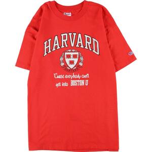 古着 チャンピオン Champion HARVARD UNIVERSITY ハーバード大学 カレッジプリントTシャツ メンズL /eaa317769 【SS2309】