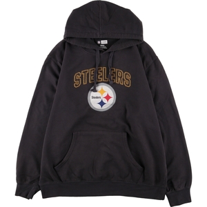 古着 TEAＭ APPAREL NFL PITTSBURGH STEELERS ピッツバーグスティーラーズ スウェットプルオーバーパーカー メンズXL /eaa366483