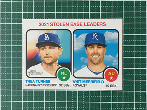 ★TOPPS MLB 2022 HERITAGE #64 TREA TURNER［LOS ANGELES DODGERS］／WHIT MERRIFIELD［KANSAS CITY ROYALS］ベースカード「BASE」★