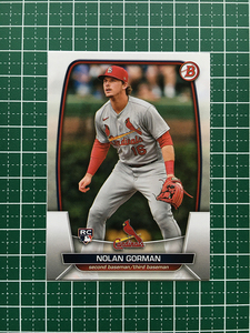 ★TOPPS MLB 2023 BOWMAN #6 NOLAN GORMAN［ST. LOUIS CARDINALS］ベースカード「BASE」ルーキー「RC」★