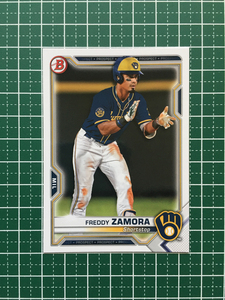 ★TOPPS MLB 2021 BOWMAN #BP-2 FREDDY ZAMORA［MILWAUKEE BREWERS］ベースカード「PAPER PROSPECTS」★