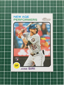 ★TOPPS MLB 2022 HERITAGE #NAP-20 JOSE SIRI［HOUSTON ASTROS］インサートカード「NEW AGE PERFORMERS」ルーキー「RC」★