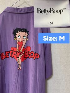 Betty Boop 半袖シャツ ボーリングシャツ プリント 両面