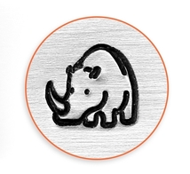 彫金刻印 Rhino＊サイのデザイン　革細工/レザークラフトにも　インプレスアート　道具 工具 ツールImpressArt_画像1