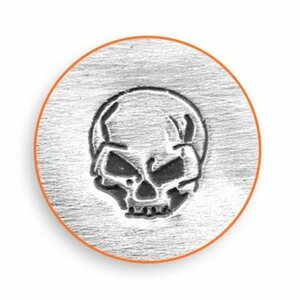 彫金刻印 Angry Skull＊スカル、髑髏　パンク　ゴシック　ロック　デザインインプレスアート　道具 工具 ツールImpressArt