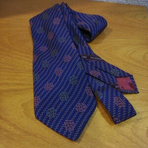 MISSONI Missoni silk necktie floral print 7.5x150 EMILIO PUCCI GIVENCHY Italy made ivu* sun rolan Vintage 