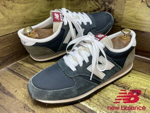 名機降臨！衝撃のコレクション！定8690円！80's復刻！ニューバランス【U420】号泣ローカットスニーカー！ブラック×ホワイト 26cm/US8/D