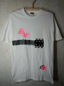 to6824　RANCH boku　半袖　プリント　ヒヨコブタ　ギター　シルクスクリーン　デザイン　tシャツ　人気