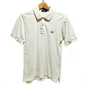 即決価格！！【FRED PERRY＊フレッドペリー】90's Vintage old鹿の子生地ポロシャツ☆ミルキーホワイト白サイズM送料ゆうパケット230円