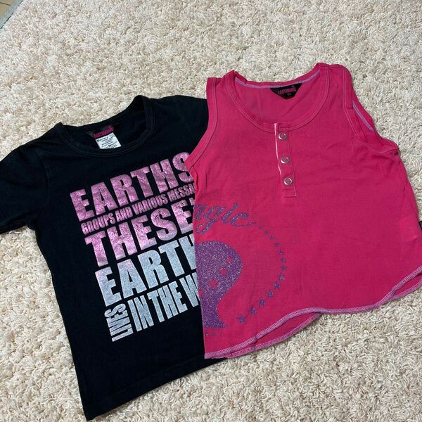 2枚セット　アースマジック　EARTHMAGIC 130 120 半袖Tシャツ　タンクトップ　