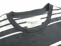 新品 エディフィス 定価1.4万円 【日本製 高級綿オーリンダ】 半袖Tシャツ 超長綿 厚手 ボーダー 46 EDIFICE TOKYO ★271484 M_画像5