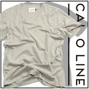 新品 CAL O LINE 【一枚で様なる!】 日本製 Vガゼット SOLID COLOR T-SHIRT 半袖 Tシャツ グレージュ M サンドベージュ ★352439 キャルオ