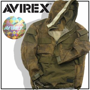 新品 AVIREX ミリタリー 野営 【着る網戸!】撥水 アノラック 防蚊効果 M 軽量 アヴィレックス アウター ブルゾン メッシュ 山 アウトドア