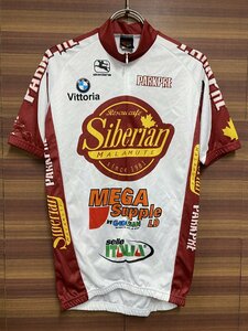 GW669 ジョルダーナ Giordana 半袖 サイクルジャージ 白 赤 S