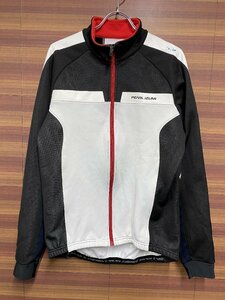 HB898 パールイズミ PEARL IZUMI 長袖サイクルジャケット 白黒 XL 裏起毛 WIND BREAK 汚れあり