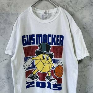 ギルダン　半袖Tシャツ　GUS MACKER バスケットボール　ビッグプリント　サイズM