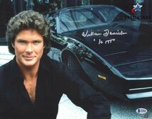 【CS特許】ナイトライダー ウィリアム・ダニエルズ 直筆 サイン + KITT 追加インスク入り 11×14 ポスター ベケット社 筆跡鑑定 証明書_画像1