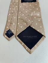 BURBERRY（バーバリー） 日本製【総柄　ベージュ系】 USED オールド ネクタイ 古着_画像5