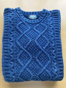 made in england original blue fisherman indigo knit michael ross オリジナルブルー