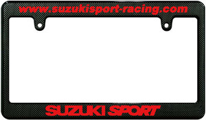 【新品・即決】カーボン調 ナンバーフレーム SUZUKI スズキ 汎用 USDM SUZUKI SPORT スズキスポーツ スズスポ SUZUKISPORT