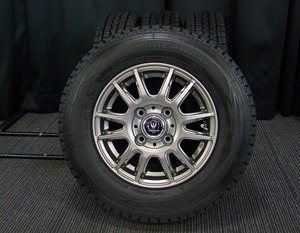 [中古アルミスタッドレス4本] 4J+43ダークシルバー2021年ダンロップSV01深溝145/80R12LT80/78N使用少美品アトレーN-VANハイゼットエブリィ