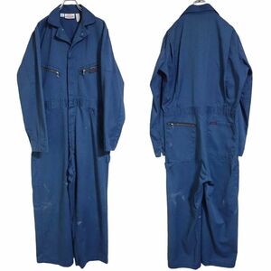 4274/Dickies 70s Vintage coverall 38* laundry Press settled *TALON Zip Dickies coverall over all-in-one Work wear old clothes 