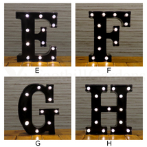 ブラック マーキーサイン アルファベット ( B ) LED ライト ランプ 電池式 照明 飾り 装飾 誕生日 結婚式 パーティー インテリア_画像3