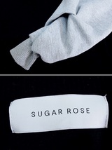 シュガーローズ Sugar Rose ハイネック 異素材 ニットトップス 黒×グレー kz4604201150_画像3