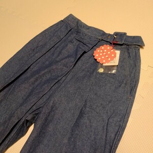 Dot and Stripes CHILD WOMAN jeans Denim ji- bread dot and stripe s Child Woman unused tag attaching made in Japan navy blue F