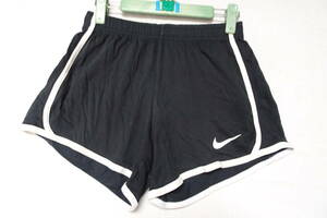 NIKE/ Nike / Junior / Kids / running pants / short pants / T-shirt material / white piping / sport / black / black /L size /150 size (8/4R5)