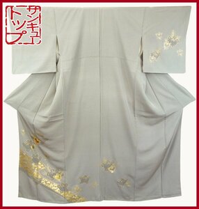 [ shop front price 22000 jpy. goods stock disposal large price decline ]* quality :39 top kimono pavilion 721 silk tsukesage deer. .. flower writing sama used .... seat .