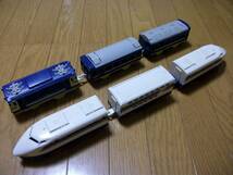 プラレール　日本製　前スイッチ　ライト付き100系新幹線とブルートレイン富士_画像1