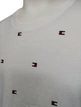 ts-09T3346-LAIT121-L トミーヒルフィガー TOMMY HILFIGER 半袖Ｔシャツ クルーネック ロゴ USサイズ ホワイト L_画像3