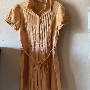 【pink adobe】ピンクアドベ チュニック シャツ からし色 M