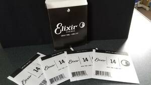 ELIXIR (エリクサー) ／ Anti-Rust バラプレーン弦 0.14 x 4本セット 新品 / 未使用品 外箱(黒)付き 箱は中古扱いにて