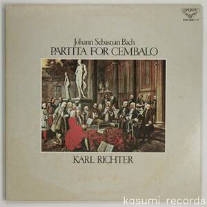 【国内盤LP】カール・リヒター/バッハ:チェンバロのためのパルティータ(並品,盤良,Richter,LONDON,Bach)