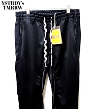 L ¥20,900 未使用【YSTRDY's TMRRW TAPERED LEG GYMASIUM PANTS - BLACK (YT-P0211) イエスタデイズトゥモロウ テーパード トラックパンツ_画像2