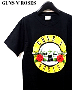 S 正規ライセンス品【GUNS N' ROSES Pistols Logo Tee Black ガンズ アンド ローゼズ Tシャツ ブラック】