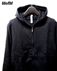 1【MofM(man of moods) Zip HOODIE M07W-PK02 Black マンオブムーズ ラメ ジップ フーディー MofM パーカー ブラック】