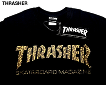 S 未使用【THRASHER SKATEBOARD MAGAZIN Tee TH8101 Black/Leopard スラッシャー Tシャツ スケートボード マガジン ブラック/レオパード】_画像4