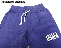 S【JACKSON MATISSE USAFA Seeat Pants NO．JM10AW023 NAVY ジャクソンマティス スウェットパンツ ネイビー ダメージ加工】_画像5