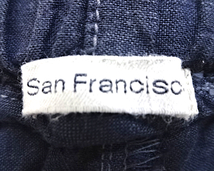 M【San Francisco リネン混 イージーパンツ サンフランシスコ 麻 レーヨン パンツ 聖林公司 90s クロップドパンツ 8分 9分】_画像5