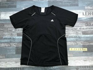 〈送料280円〉ADIDAS アディダス メンズ ロゴプリント ストレッチ 半袖Tシャツ L 黒