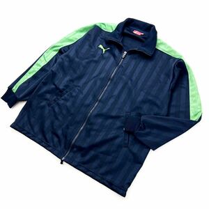 PUMA ☆ あらゆる場面で◎ ジャージ ジャケット ネイビー グリーン SM スポーツ トレーニング 部活 練習 部屋着 定番 人気 プーマ■DJ221