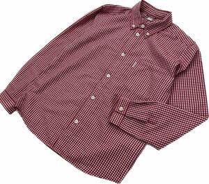 Mont-Bell ☆ Kids 160 Boys Gingham чек с длинным рукавом вниз рубашка на открытом воздухе молодежь Молодеж