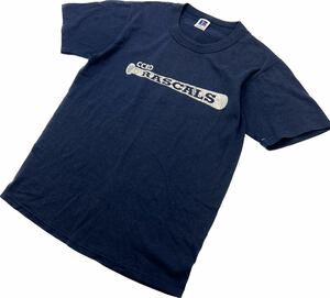 USA製 ☆ Russell Athletic ☆ 野球 バット プリント Tシャツ 半袖 ネイビー S アメカジ スポーツ ストリート 春夏 古着 ラッセル■EE235