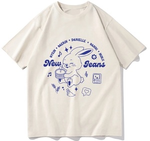 【新品/送料無料】NewJeans/ニュージーンズ トッキ TOKKI FLUFFY プリントTシャツ【 Lサイズ 】直輸入品 K-POP LE SSERAFIM TWICE IVE