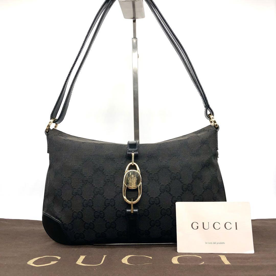 100683〇 GUCCI グッチ ショルダーバッグ 肩掛け ジャッキー GG柄